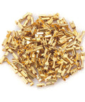 Gold Tone 2.8mm Spade Terminal Connectors, Female And Male Quick Splice Crimp, Non Insulated, 20-18 AWG, 2mm Cable Diameter, Pack Of 200