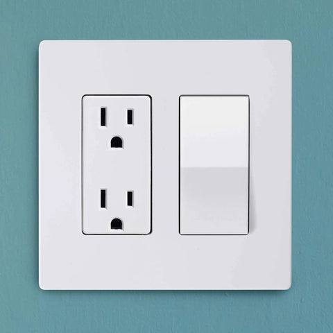 Screwless Decorator Wall Plates Two Gang White Covers 4 Pack No Visible Screws Clean Look Easy Install Durable Shatterproof