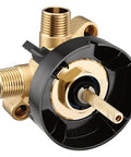 U361CI M CORE Transfer Valve 3 Or 6 Function With CC And IPS Connections for flexible shower setup, showcasing brass finish.