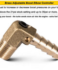 Brass Adjustable Boost Elbow Controller for Dodge Cummins 1994-1998 P7100 Injection Pumps, Compatible With Holset HX35W HX40W HY35W Turbos