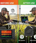 Comparison of ham radio setup before and after using Heavy Duty 1000W 3 In 1 Shortwave Common Mode Filter For Outdoor Ham Radio.
