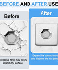 Before and after use comparison of Top Shelf 304 Stainless Steel Square Washers 1 Inch Flat Pads for 5/16 in bolt.