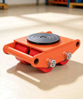 Premium Heavy Duty 360 Swivel Carbon Steel Machinery Dolly Skates With Oversized Industrial Wheels for moving large equipment.
