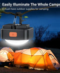 Rechargeable Camping Lights Dual Pack Black Tent Lights Mini LED Lanterns Portable for Hiking Backpacking Camping