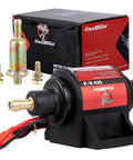 Universal 12V Inline Fuel Pump For Cars And Trucks With Five Sixteenth Inch Inlet And Outlet 28 GPH At Two To Three Point Five PSI