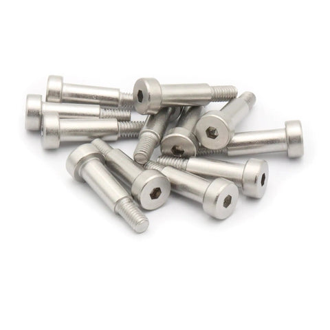 15 Piece Hex Socket Shoulder Bolts 8mm Shoulder Diameter M6 Thread 20mm Shoulder Length 304 Stainless Steel Silvery Finish