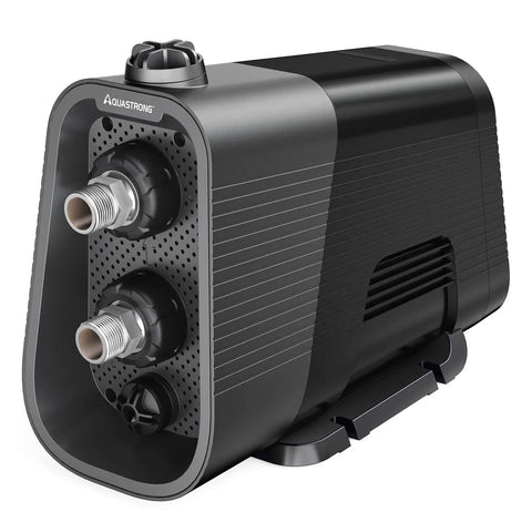 Smart 45 Whole House Water Pressure Booster Pump With 80 PSI 115V, side view showing connectors