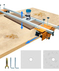 58 Inch Router Sled For Flattening Slabs, 3 Axis Adjustable High Precision Slab Flattening Router Jig For Woodworking setup shown