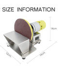 Rip Through Mini Electric Belt Sander And Abrasive Disc Grinding Machine With Seven Speed Control Beast Mode Motor Tough Stainless Steel Chassis size info