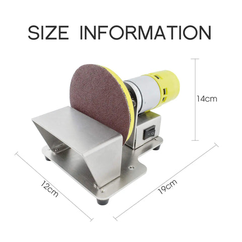 Rip Through Mini Electric Belt Sander And Abrasive Disc Grinding Machine With Seven Speed Control Beast Mode Motor Tough Stainless Steel Chassis size info