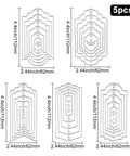 Five Set Of Thirty Six Bookmark Die Cuts And Tag Dies With Embossing Stencils For Scrapbooking, 5 designs, metal, 4.4x2.44 inch