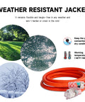 50 Foot Lighted Outdoor Extension Cord with 10 Gauge 3 Conductor SJTW Orange Cable in weather-resistant jacket with LED indicator
