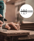 Top Shelf Self Centering Doweling Jig And Sharp Wood Drill Guide With Rugged Steel Bushings for drill setup on wood.