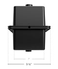 Badass Vented RV And Marine Battery Box Fits Group 24 Battery With A Tight Fit Lid For Rock Solid Protection and hose ports, measuring 9 5/8" x 7".