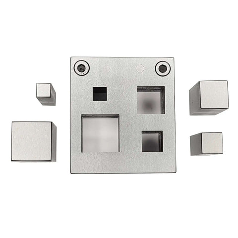 Square Disc Cutter Set With Four Punches 10x10mm 15x15mm 20x20mm And 27x27mm DIY Jewelry Making Tool For Pendants And Bracelets