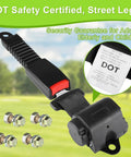 61 Inch Retractable DOT Seat Belts For Golf Carts And Go Karts, Universal 2 Point Adjustable Safety Belts with certification