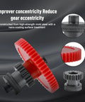 All Metal Dual Gear Upgrade Kit for Direct Drive 3D Printer Extruders with nano coated hardened steel gears close-up