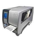 Heavy Duty Industrial Thermal Transfer Label Printer Built Different With A Rugged Metal Chassis printing a label with barcode.