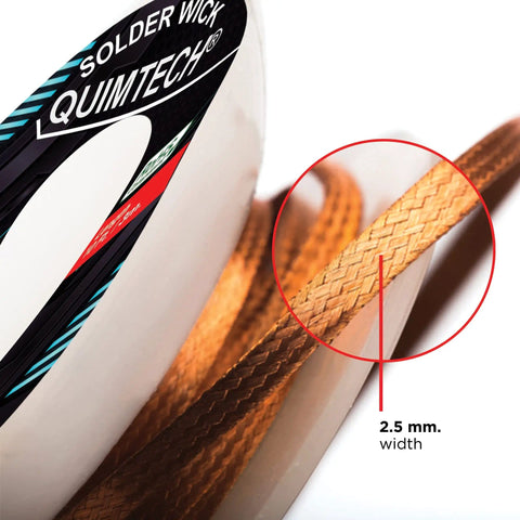 Desoldering Wick Copper Braided Solder Braid With Flux Ten Feet Long Two Point Five Millimeter Wide No Clean Rosin Flux