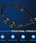 Autoround front upper control arms with ball joints, black metal, for Ford F-150/F-250/Expedition/Navigator