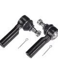 2 Pack Front Outer Tie Rod Ends Kit For Ford Escape 2005-2007 And 2009-2012 Mazda Tribute 2010-2011 Steering Tie Rod End Set Left And Right OE ES800846 Replacement For Smooth Responsive Handling. Black metal tie rod ends with cotter pins