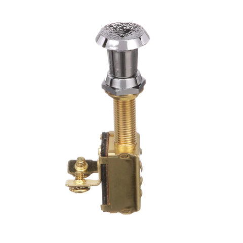 Two Position Off On Push Pull Boat Light Switch For Lights And Accessories With Chrome Knob Heavy Duty Marine Grade Panel Mount