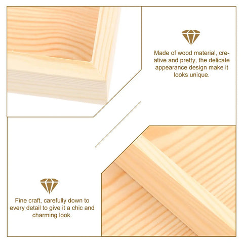 Close-up of Straight Up Chic Wooden Jewelry Tray Organizer With Four Spacious Compartments showing wood texture and fine craftsmanship.