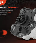 Top Shelf Electric Water Pump Straight Swap For Toyota Camry Avalon And Lexus Es300h Built Tough Cooling Replacement Fits L Four Two Point Five With Cross References, showing the pump's detailed design and connection point.