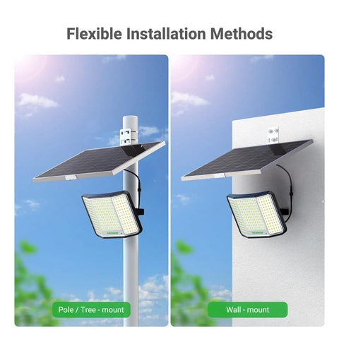 Badass Solar Flood Lights Outdoor Waterproof 20000Mah Battery 2000 Lumens LED Yard Lighting Rock Solid Build And Super Bright Glow For Your Driveway Backyard Or Garden All Year Round