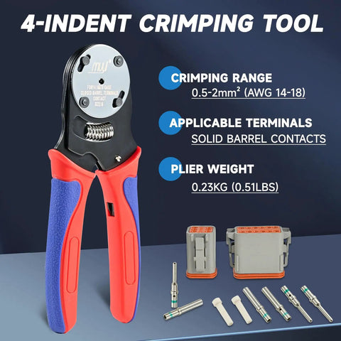 371 Piece Deutsch DT Connector Kit With Waterproof Automotive Electrical Connectors 2 To 12 Pin Includes Crimping Tool
