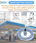 Liquid Level Float Switch With Self-Weighting, No Bracket Install, Vertical Slosh Guard, compatible with Gems Sensors, SS304 stainless steel