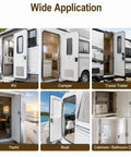 RV Magnetic Door Catch With Adhesive And Screw Mounting used on RV, camper, and travel trailer doors