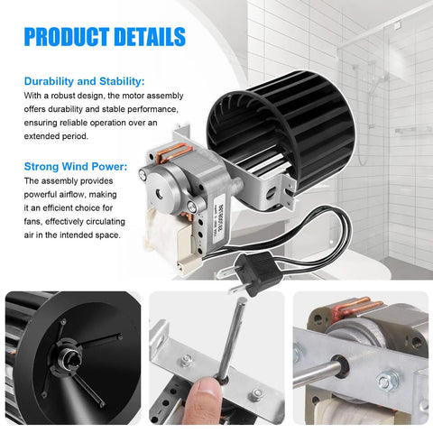 Upgraded Bathroom Fan Motor And Blower Assembly For Broan Nutone Ceiling Heaters Straight Fit Quiet Swap Easy Install Compatible With Model 162 164 Series No Headache Rock Solid Replacement Part