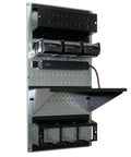 Power Tool Storage Organizer Kit With Cordless Drill Holder And Charging Station On 16x32 Metal Pegboard Wall Mount Made In USA