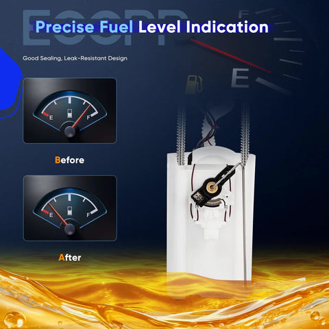 Fuel Pump Assembly E3508M Dropin Fit For Chevy Tahoe GMC Yukon And Cadillac Escalade 2000 To 2003 V8 4.8L 5.3L 6.0L Replacement with precise fuel level indication feature.