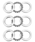 Three thrust ball bearings, 35x52x12 mm, bearing steel, single-row