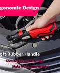 Using a Three Eighths Inch Cordless Ratchet Wrench Set With Extended Reach And Up To Forty Foot Pounds Of Torque on a car engine