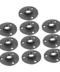 Decorative Floor Flange Set Of 10 Malleable Iron Fittings For DIY Projects And Vintage Home Decor Easy Install Compatible With Cast Iron Construction Durable