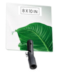 Flex Vue Inspection Mirror With Threaded Adapter For Three Quarter Inch Poles, Eight Inch By Ten Inch, One Eighth Inch Acrylic Mirror with leaf