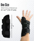 Carpal Tunnel Wrist Brace 2 Pack For Pain Relief And Night Splint Comfort, one size, shown on a hand with adjustable Velcro straps.