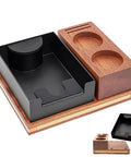 Level Up Your Daily Grind With This Hella Durable Wooden Espresso Tamping Station And Quick Dump Knock Box, 51-58mm.