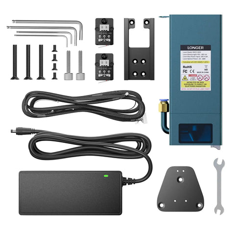 30W Laser Engraver Module For DIY Projects Compatible With Ray5 Eye Protection Safe Laser Head Upgrade components and accessories