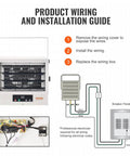 Cranks Out 5000W Garage And Workshop Heater With Remote, installation guide showing wiring setup to breaker panel