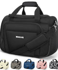 Lightweight Underseat Carry On Bag For Air Travel Tote Weekender Duffle Personal Item That Fits Under Seat For Spirit And Frontier Airlines Ideal For Women And Men Black 16 Inch displayed with colorful options