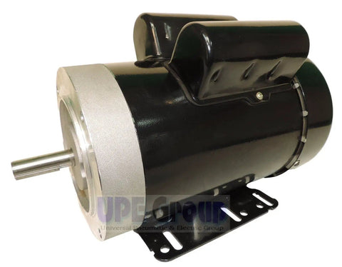 Heavy Duty Industrial Replacement Parts For 1.5 Hp Electric Motor 3450 Rpm 56C Frame Tefc 115 230V showing a black motor with silver end plate.