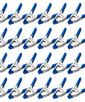 24 Pack 6 Inch Heavy Duty Spring Clamps Blue For Woodworking And Carpentry, 2.5 Inch Jaw Opening displayed in rows