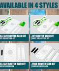Rock Solid Full Size Router Sled Kit With Three Eighths Inch Acrylic Plates For 20mm Linear Rails SCS20UU SBR20UU 4 styles shown