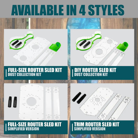 Available in 4 styles, including Full Size Blank Router Sled Kit With Dust Collection For Precise Milling In Three Eighth Inch Heavy Duty Acrylic Ready To Fit 20mm Bearings SCS20UU And SBR20UU Hardware Durable Budget Friendly Easy Assembly For Workshop Projects