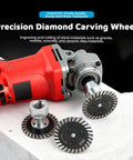 Hardcore Diamond Carving Wheels For Angle Grinders Built Tough Blades Knocking Out Granite Marble Ceramic Tile Dry Or Wet Use Smooth Precision Engraving Disc Pack Of Two, 50mm cutting wheels.