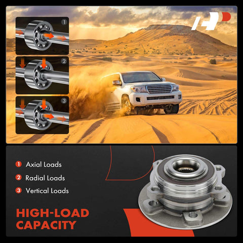 Mercedes-Benz Front Or Rear Wheel Bearing And Hub Assembly demonstrating high-load capacity features in desert setting.